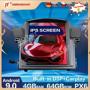 Для Honda CRV 2007-2012 Android 9 Мультимедийный Tesla IPS Экран PX6 4G + 64 ГБ Автомобильный радиоплеер Автоматическая GPS Навигация DSP carplay WIF