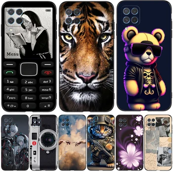 Для Samsung Galaxy M62 Задняя крышка корпуса M62 F62 4G чехол для телефона m625 силиконовый черный чехол из Тпу медведь тигр лев милый
