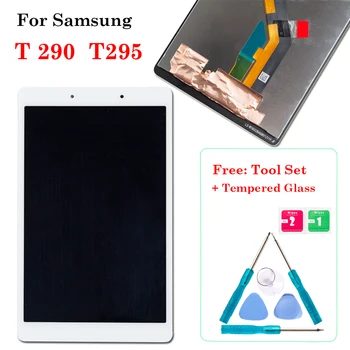 Для Samsung Galaxy Tab A 8 Дюймов 2019 T290 T295 Сенсорный Экран ЖК-дисплей Дигитайзер Стеклянная Панель В Сборе + Закаленное Стекло + Инструменты