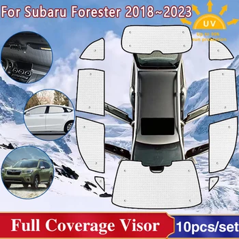 Для Subaru Forester Аксессуары 2022 SK Mk5 2018 ~ 2023 Автомобильное Полное Лобовое Стекло Объемные Солнцезащитные Козырьки Крышка Козырька Автоаксессуары