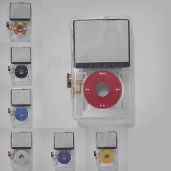 Для iPod 5th Video прозрачная передняя панель с корпусом для гибкого кабеля clickwheel для замены A1136