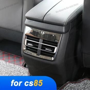 Для Автомобиля Changan Cs85 Coupe Задний Подлокотник Вентиляционная Рамка Планки Аксессуары Для Интерьера Хром 2018 2019 2020 2021 2022 2023 Углеродное Волокно 0
