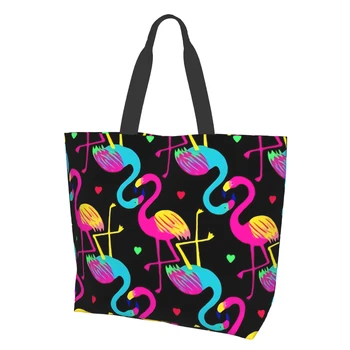 Дорожная сумка-тоут в гавайском стиле фламинго, сумки-тоут для женщин, сумка для бассейна, пляжные сумки