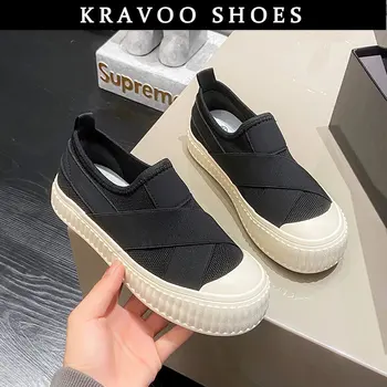Женская обувь KRAVOO, сетчатые дышащие кроссовки, женские плоские Удобные женские спортивные кроссовки, Спортивная повседневная обувь, новинка лета 2023 г.
