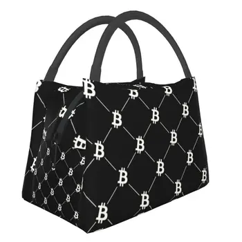 Женская сумка для ланча с биткойнами, водонепроницаемый охладитель криптовалюты BTC, термальная коробка для бенто, Пляжный кемпинг, путешествия.