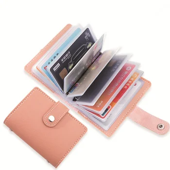 Женские 26 Карточек, Тонкий Держатель для кредитных карт из искусственной кожи, карманный чехол, кошелек 0