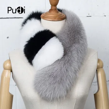 Женский модный меховой шарф Pudi SF733 из натурального меха лисы, цвет сращивания Можно выбрать во многих цветах Зимний шарф