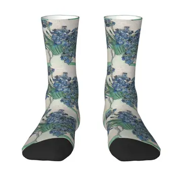 Забавные носки с рисунком Винсента Ван Гога, мужские и женские Теплые носки с 3D принтом, Художественная роспись цветов, Спортивные баскетбольные носки