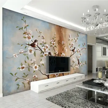 Изготовленные на заказ Большие современные простые 3D картины beibehang Фреска на тему цветов Фон гостиной Обои papel de parede murals