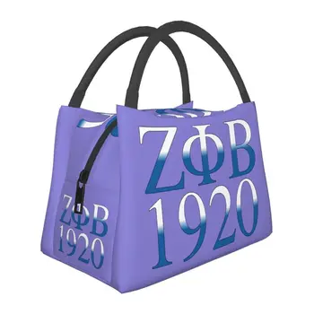 Изготовленные на заказ сумки для ланча Zeta Phi Beta, женские ланч-боксы с теплой изоляцией, для поездок в офис