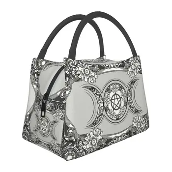 Изготовленные на заказ сумки для ланча Triple Moon Goddess для мужчин и женщин, термоизолированные ланч-боксы для пикника, кемпинга, работы и путешествий