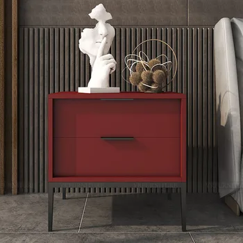 Итальянская Деревянная тумбочка для хранения Вещей в спальне, Узкий Промышленный Модный Многофункциональный Выдвижной ящик, Удобные Столешницы, Мебель для дома
