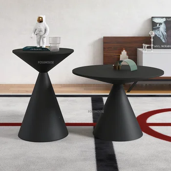 Итальянский металлический журнальный столик для мебели гостиной Легкий Роскошный круглый чайный столик Диван Приставной столик Прикроватная тумбочка для спальни