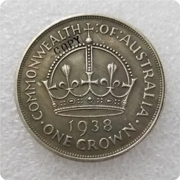 КОПИРОВАЛЬНАЯ монета в 5 шиллингов австралийской короны 1938 года 0