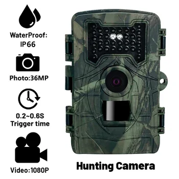 Камера слежения 36MP 1080P Водонепроницаемая PIR Инфракрасная Охотничья камера с камерой наблюдения за дикой природой ночного видения 0
