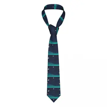 Классический галстук для мужчин, шелковые мужские галстуки для свадьбы, деловой галстук для взрослых, повседневный галстук с мультяшным космическим рисунком 0