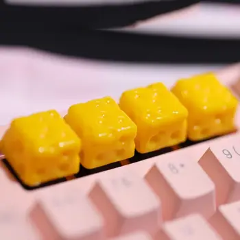 Колпачки для ключей Cheese Cake, изготовленные по индивидуальному заказу, из смолы с профилем OEM R4 для переключателя Cherry Mx Gateron, колпачки для клавиш механической клавиатуры 0
