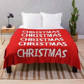 Комплект постельного белья с рождественским рисунком, меховое модное покрывало 0