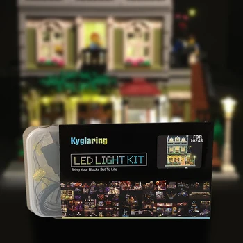 Комплект светодиодной подсветки Kyglaring для здания парижского ресторана Lego Creator Expert Совместим с 10243 и 15010