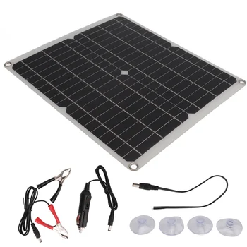 Комплект солнечных панелей Высокоэффективный водонепроницаемый комплект солнечных панелей мощностью 25 Вт для активного отдыха на природе, для ноутбуков, для мобильных источников питания