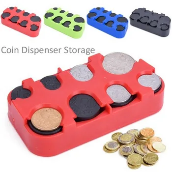Коробка для хранения креативных мелочей Euro Coin Box Автомобильный Чейнджер для монет Детский кошелек Пластиковая коробка для кошельков Диспенсер для монет Коллекционная витрина 0