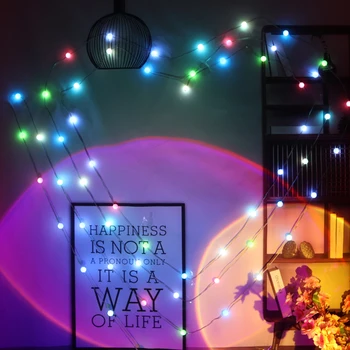 Красочный сказочный струнный светильник BT, соединяющий медный провод, струнный светильник с подсветкой для рождественского освещения фестиваля Хэллоуина.