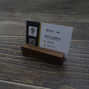 Креативная коробка для визитных карточек из массива дерева, настольный персонализированный деревянный держатель для визитных карточек, настольный держатель для карт