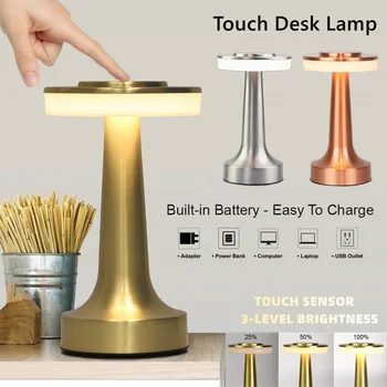 Креативная сенсорная настольная лампа с 3 уровнями яркости для украшения домашнего офиса, ресторана, бара