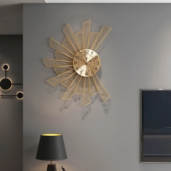 Креативные настенные часы в форме ветряной мельницы, современные домашние часы для гостиной без звука 0