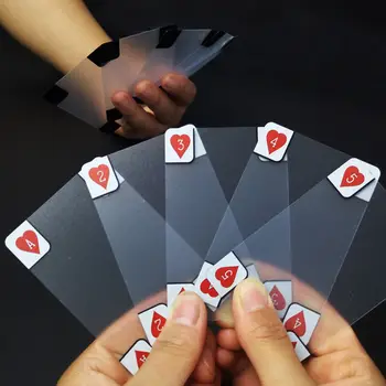 Креативный прозрачный пластиковый Водонепроницаемый покер Новинка Покер Индекс Игральные карты