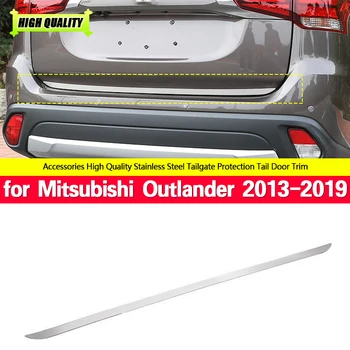 Крышка багажника Задняя дверь Нижняя крышка Молдинг Отделка Отделка задней двери из нержавеющей стали Автомобильные аксессуары для Mitsubishi Outlander 2013-2019