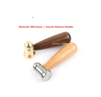 Латунный молоток H62 + деревянная ручка молотки ручной работы, инструменты для домашнего молотка 