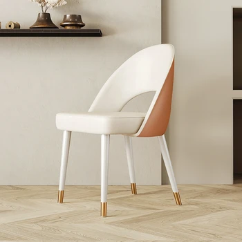 Легкий роскошный обеденный стул со спинкой в современном минималистичном стиле для дома, Белая мебель в скандинавском стиле, Muebles 0