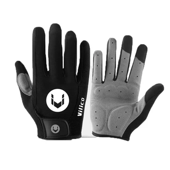 Летние велосипедные перчатки с полными пальцами, впитывающие пот для мужчин и женщин, защита для езды на велосипеде, спорта на открытом воздухе 0