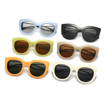 Летние модные аксессуары Роскошные женские солнцезащитные очки Женская индивидуальность Простые круглые солнцезащитные очки для путешествий, очки для взрослых, женщин, мужчин 0