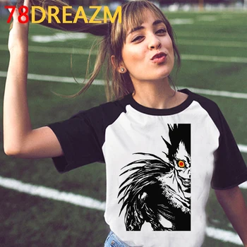 Летний топ Death Note, женский принт kawaii, винтажная эстетичная уличная одежда, футболка, одежда ulzzang 0