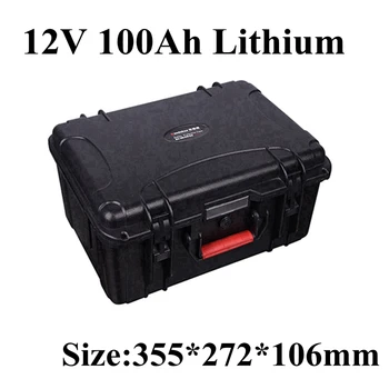 Литиевый 12V 200AH 100A BMS Аккумулятор литиевый 200Ah для Лодочного троллинга подвесной Моторный Прикуриватель RV USB + 10A зарядное устройство