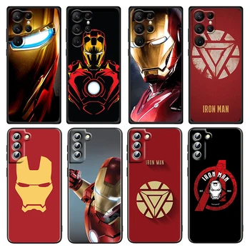 Логотип Marvel Iron Man Для Samsung Galaxy S23 S22 S21 S20 FE Ultra S10 Lite S9 Plus Pro Мягкий Черный Чехол Для Телефона Coque Capa
