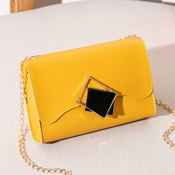 Маленькие сумки через плечо для женщин 2019, мини-сумка-мессенджер из искусственной кожи для девочек, желтые сумки Bolsas, дамский кошелек на цепочке для телефона
