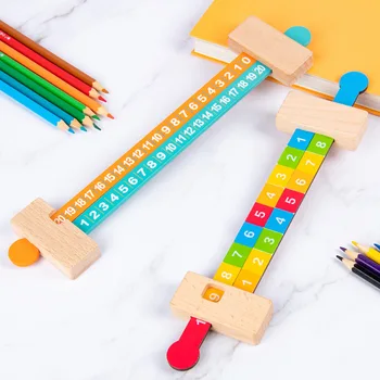Математические игрушки, детские учебные пособия по сложению и вычитанию, линейка цифрового разложения, учебные пособия по математике, головоломка