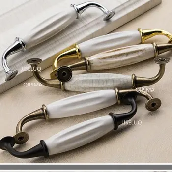 Мебельная ручка Европейские Бронзовые Керамические Ручки шкафов Ручки ящиков из цинкового сплава Дверные Ручки шкафов