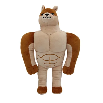 Милая собака Kawaii Swole Doge Buff Плюшевая игрушка Подушка Мягкое чучело Собаки Игрушка Кукла Детский подарок 20 см