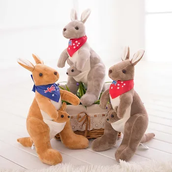 Милые плюшевые игрушки-кенгуру для мамы и ребенка, Каваи, плюшевая подушка-кенгуру большого размера, мягкие куклы для детей, малыши