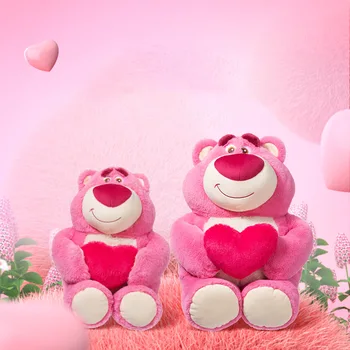 Милый мультяшный Розовый Lotso Strawberry Bear Hold Love Серии Large Love, мягкая плюшевая кукла-игрушка, подушка для девочки, подарок к празднику