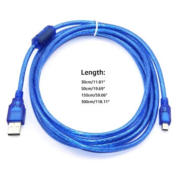 Мини-5-контактный USB-кабель USB 2.0 типа A от мужчины к мужчине Mini 5P Фольга + Плетеный экранированный 1,5 м 0,3 м 0,5 м