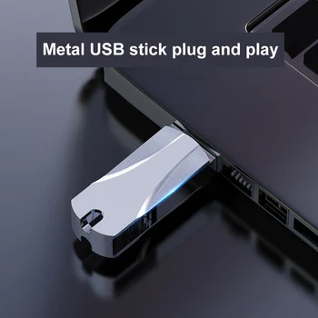 Мини-USB флэш-накопитель Портативный металлический флэш-диск Memory Stick Высокоскоростной подключи и играй 32 ГБ / 64 ГБ / 128 ГБ внешнее запоминающее устройство