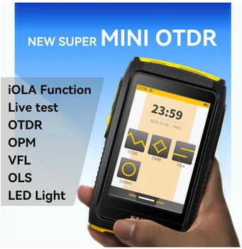 Мини-Рефлектометр OTDR Active Fiber Live Test 1550 нм 20 дБ 80 КМ Волоконный Рефлектометр otdr с Сенсорным экраном OPM VFL OLS Тестер SC APC/UPC Разъем