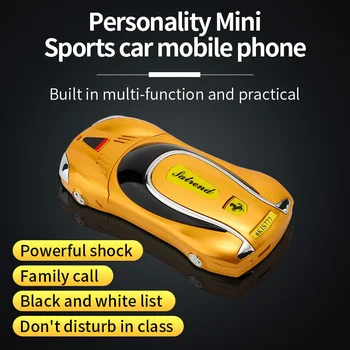 Мини-мобильный телефон Модель автомобиля F1 V7 Поддержка вибрации Без игр Сеть GSM 2G Детский мобильный телефон Студенческий карманный телефон 0