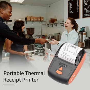 Мини термопринтер, портативный принтер чеков, билетов, беспроводной USB-принтер билетных билетов с бумагой iOS Android Windows для розничной торговли