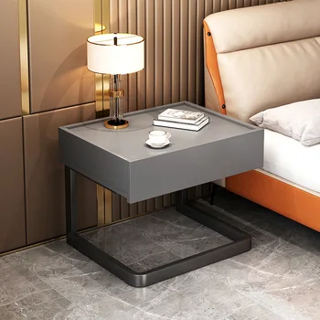 Минималистичный современный прикроватный столик Роскошные тумбочки для спальни, гостиной, Тумбочка-органайзер, шкаф для хранения мебели для дома